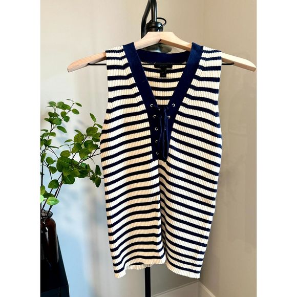 J. Crew Tops - J. Crew Ribbed Lace Up Sweater Tank Top